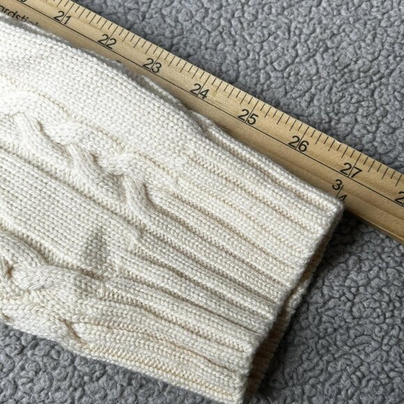 Brooks Brothers Sweater Mens Large Ivory Black Cable Knit Fair Isle Merino Wool - Picture 11 of 13
